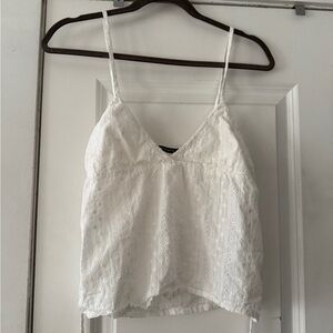 Brandy Melville White Eyelet Lace Cami Top